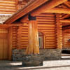 Log carport and breezeway